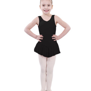 Black leotard for General classes with skirt
