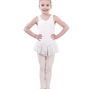 White leotard for Primary classes with skirt
